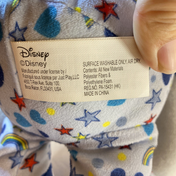 Disney Plush Mickey Mouse Just Play Blue Pajamas Rainbows Hearts 18” 2022 - Picture 6 of 10